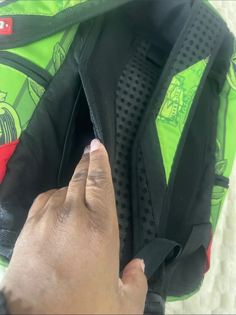 NWT Sprayground xNBALab Limited Edition Green Portrait Graphic Backpack/Accents